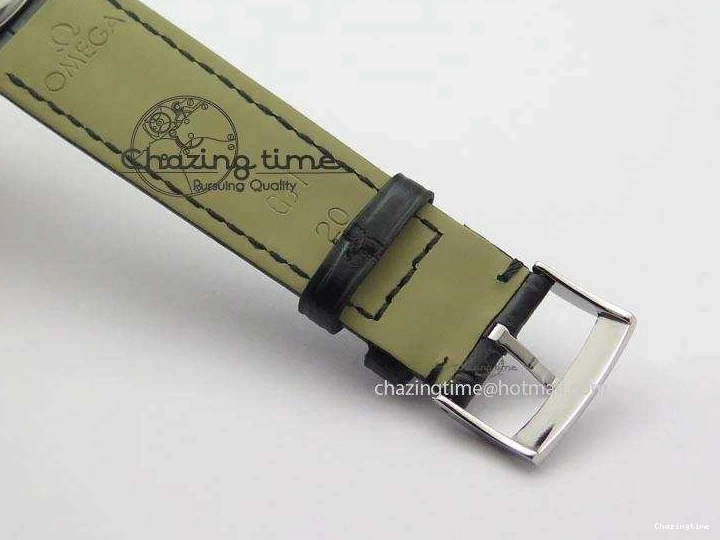 0814 De Ville MK 1:1 Best Edition SS White Dial On Black Leather Asian Seagull T1701 (Sec@6) Sporty 8244